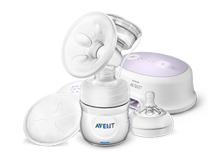 Philips Avent tekli elektrikli g&ouml;ğ&uuml;s pompası ve emzikler