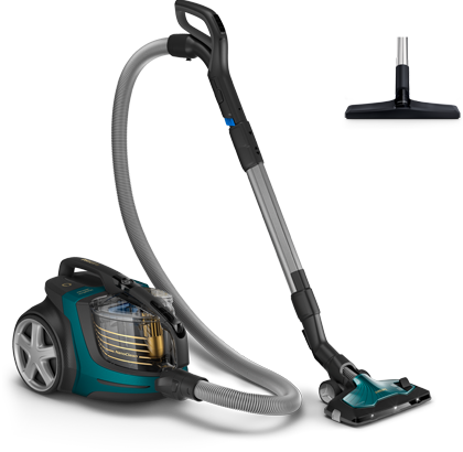 Philips torbasız elektrikli süpürge, Marathon Ultimate, XB9185/07, TriActive Ultra LED başlık, ergonomik tutma kolu ve sert zemin başlığı